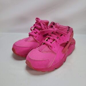 Nike Huarache Run Laser Fuchsia Little Kids Girls Running Shoes 704949-607 2Y US